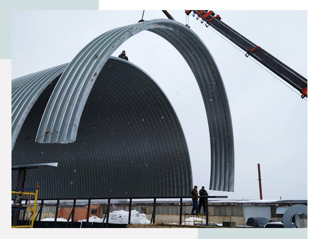 Полукруглые ангары в Евпатории