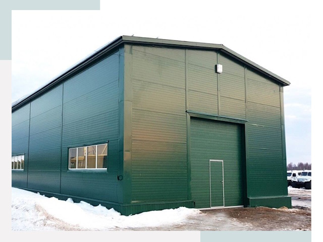 Двускатные ангары в Евпатории