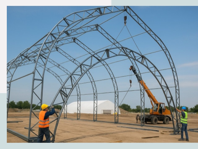 Монтаж ангаров в Евпатории от 632 руб. - Надежно и быстро